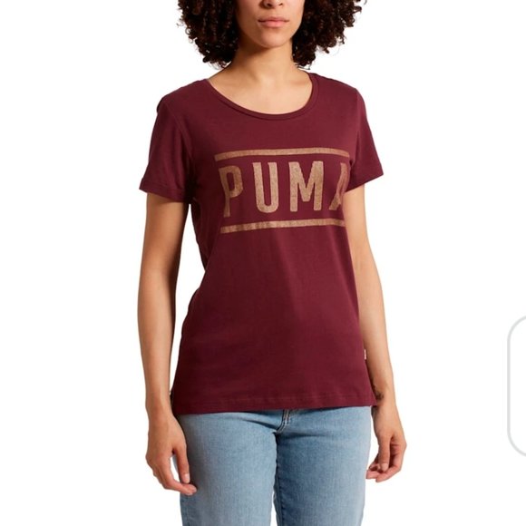 Athletic Women's Tee Puma Fig-BronzeMedal 100% COTTON - Picture 4 of 8